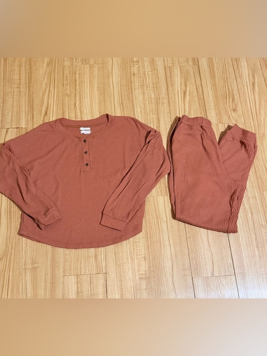 mine Other - mine rust waffle knit pajama set - terracotta hue
